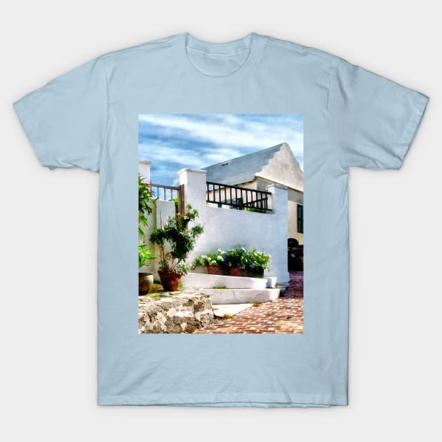 St George Bermuda - Sunny Street T-Shirt by SusanSavad